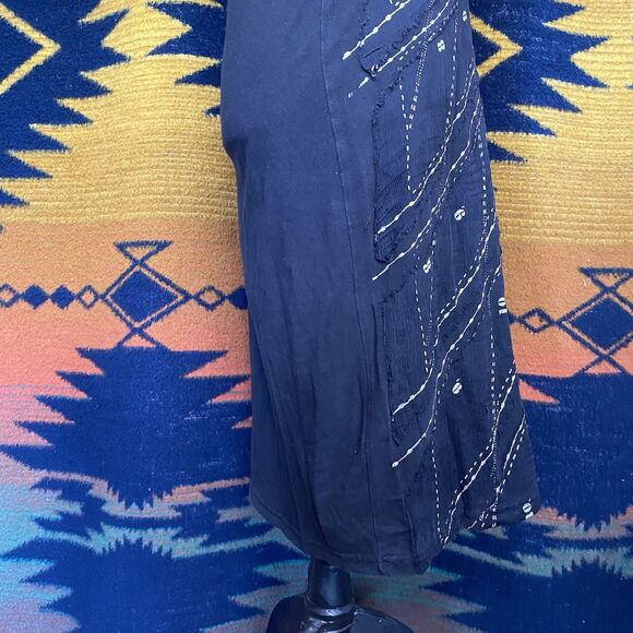 Isabel De Pedro Pencil Midi Dress. Silk Appliqué. Cotton Blend. Size 8. Boho. - Picture 8 of 16